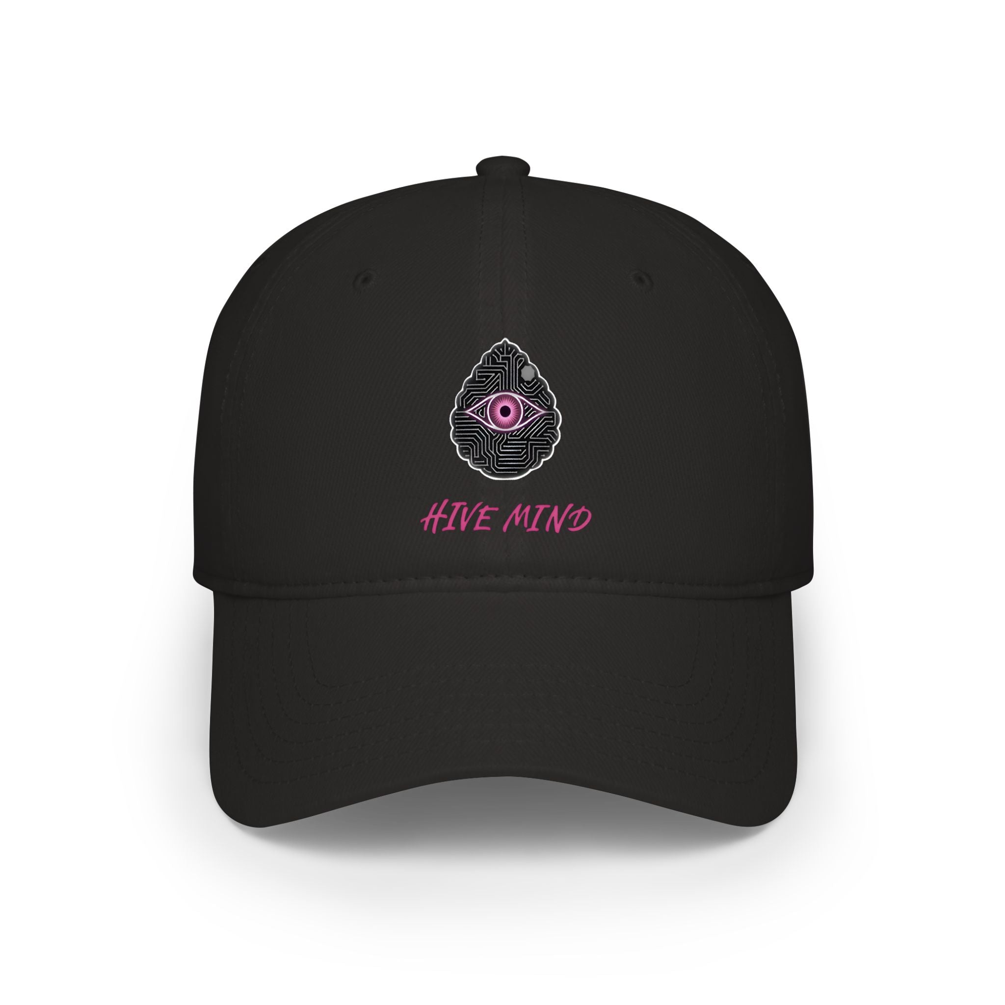 Low Profile Baseball Cap — 'Hive Mind' Eye Logo Embroidered Hat