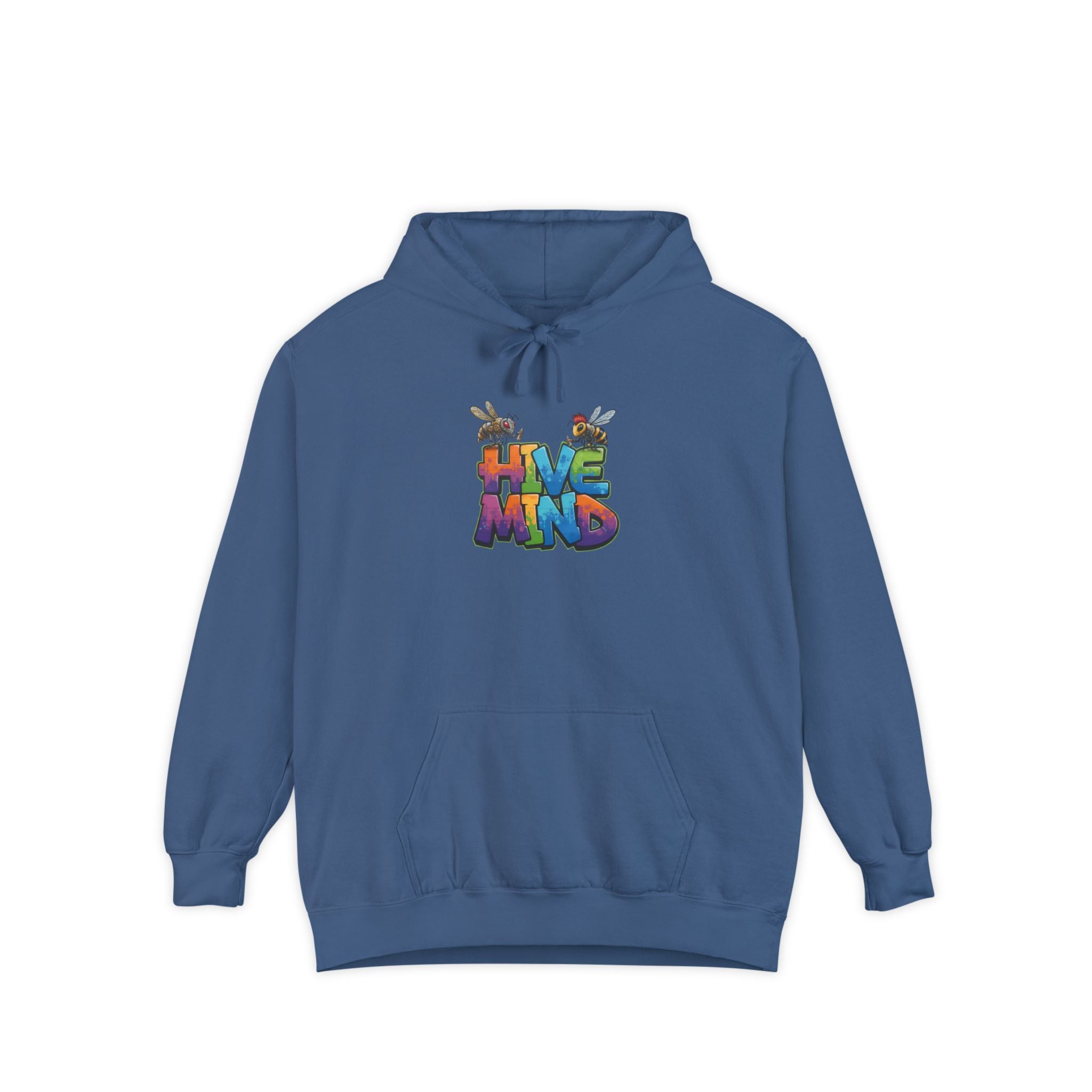 Hive Mind Hoodie — Colorful Retro Bee Graphic Pullover