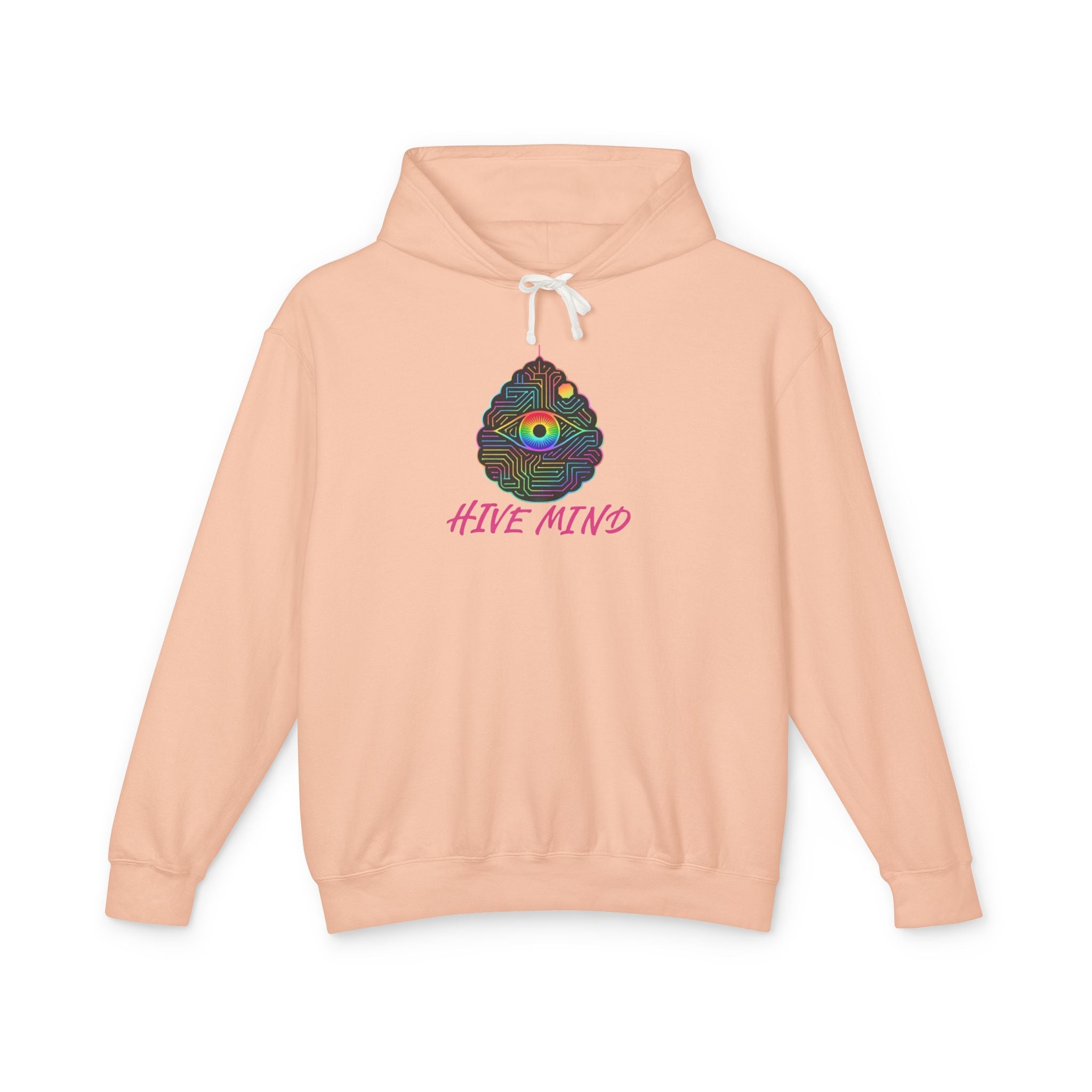 Hive Mind Hoodie — Colorful Bee Hive Graphic Lightweight Hoodie