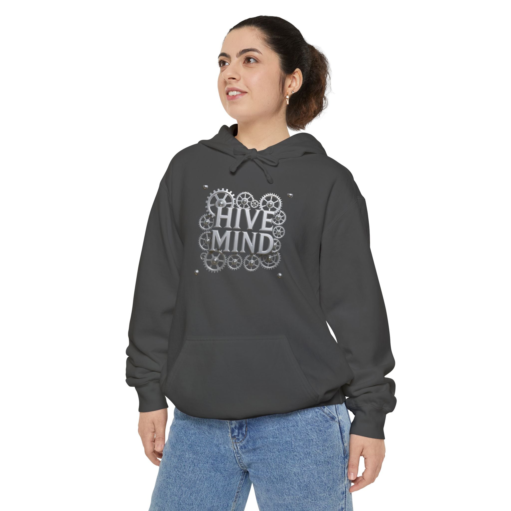 Hive Mind Hoodie – Geometric Bee Hive Graphic Pullover