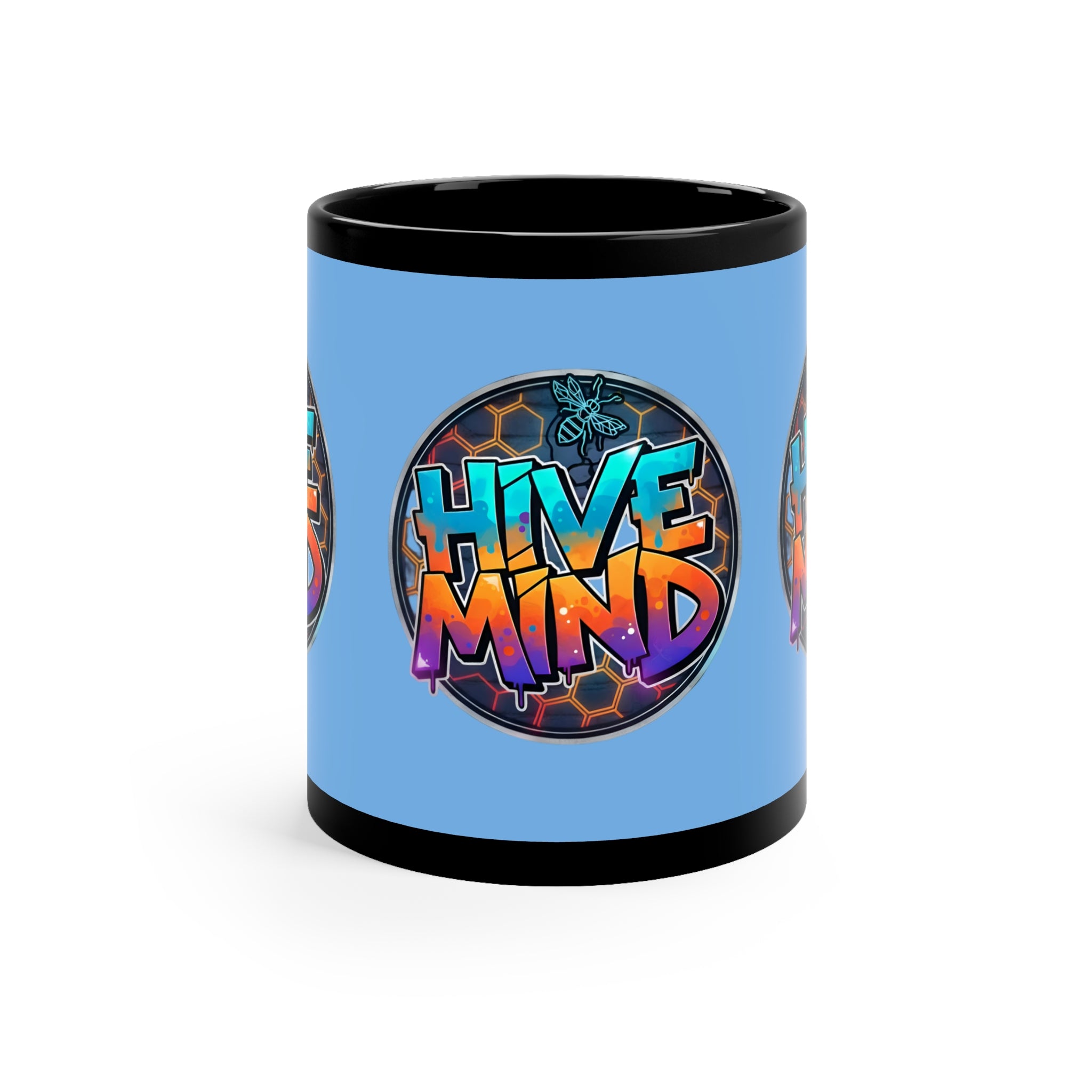 Hive Mind Coffee Mug — 11oz Black Ceramic Gamer/Streamer Mug