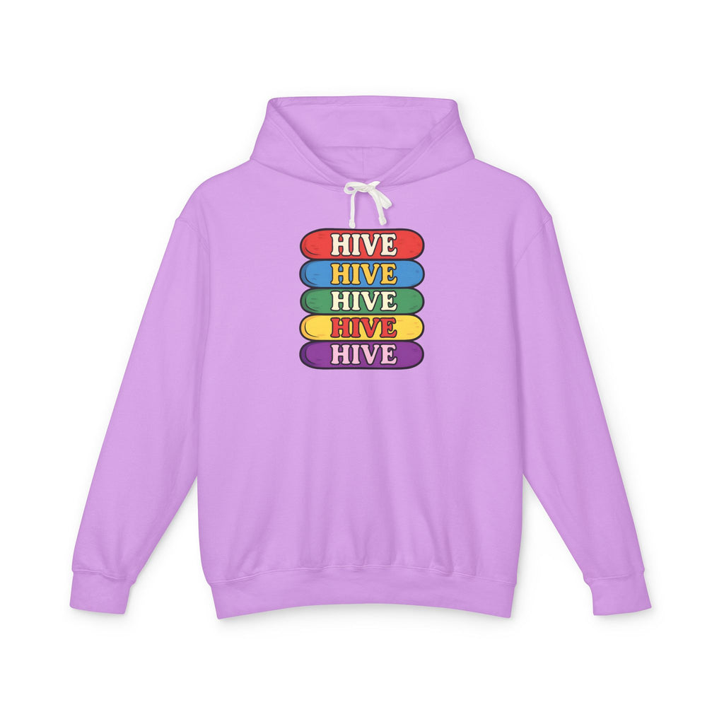 Hive Rainbow Hoodie — Retro Stacked Skateboard Graphic Hoodie