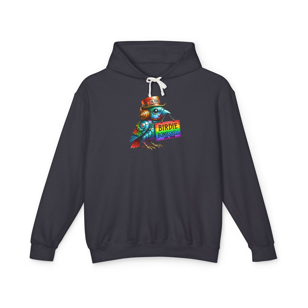Birdie Barista Hoodie — Colorful Retro Coffee Bird Graphic Hoodie