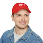 HIVE Embroidered Baseball Cap — Classic Low Profile Red Hat